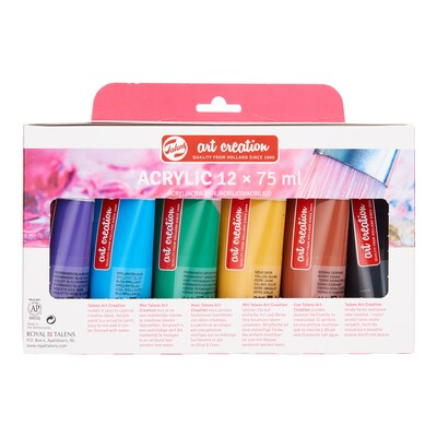 Talens Art Creation Acrylic Paint, Assorted Colors, 12/Set (TLN3582812M)