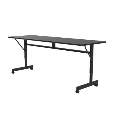 Correll Econoline Flip Top Nesting Table, 24x60, Black Granite (FTM2460TF-07)