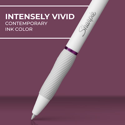 Sharpie S-Gel Retractable Gel Pens, Medium Point, 0.7mm, Purple Ink, 12/Pack (2220531)