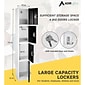 AdirOffice 72'' 4-Tier Key Lock Black Steel Storage Locker,  4/Pack (629-204-BLK-4PK)