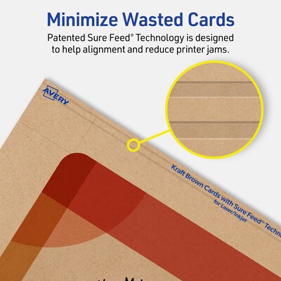 Avery Integrated Cards, 6" x 9", Matte Kraft Brown, 25/Pack (95353)