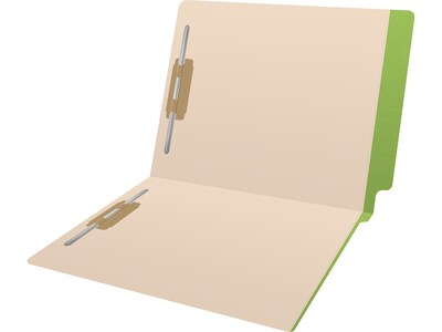 Medical Arts Press Reinforced End Tab File Folder, Straight-Cut, Letter Size, Manila/Green, 50/Box (S-09473-GRN)