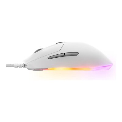SteelSeries Rival 3 Gen 2 Ergonomic Ambidextrous Optical USB Gaming Mouse, White (62703)