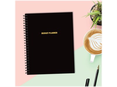 Willow Creek Budget 8.5" x 11" Monthly Planner, Black/Yellow  (40324)