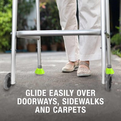 HealthSmart Walker Coaster Glides, Green, 4/Pack (510-1032-0004)