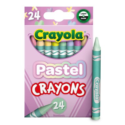 Crayola Pastel Crayons, Multicolored, 24/Box (BIN521835)