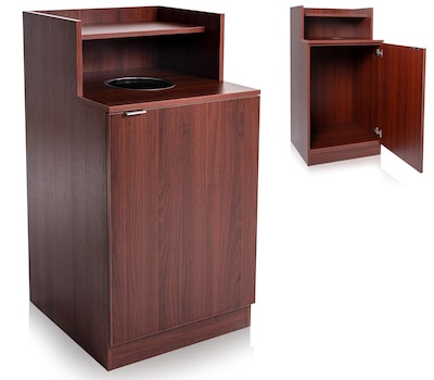 Alpine Industries Food Service Trash Can Enclosure, 32 Gallon, Mahogany (ALP476-DH-MA)