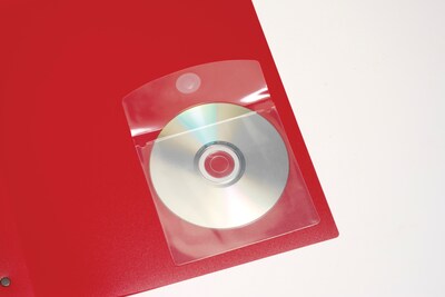 Cardinal HOLDit Adhesive Holders for CD, Clear Vinyl, 10/Pack (21845)