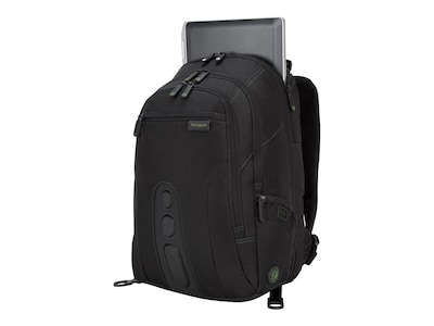 Targus Spruce EcoSmart Backpack, Black/Green (TBB013US)