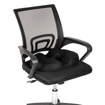 Mind Reader Ergonomic Memory Foam Seat Cushion with Cooling Core, Black (DOSEATCG-BLK)