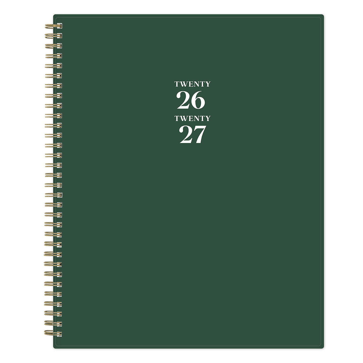2026-2027 Blue Sky Deep Forest 8 x 11 Academic Year Monthly Planner, Plastic Cover, Green (161657)