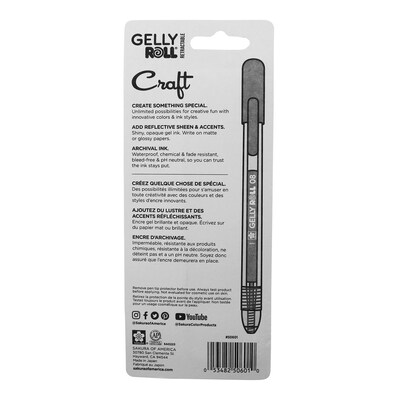 Sakura Craft Retractable Pen, Liquid Ink, Assorted Ink, 3/Bundle (SAK50601-3)
