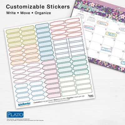 2027 BrownTrout House of Turnowsky 15.5" x 11" Monthly Desk Pad Calendar, Assorted Colors (9798330713431)