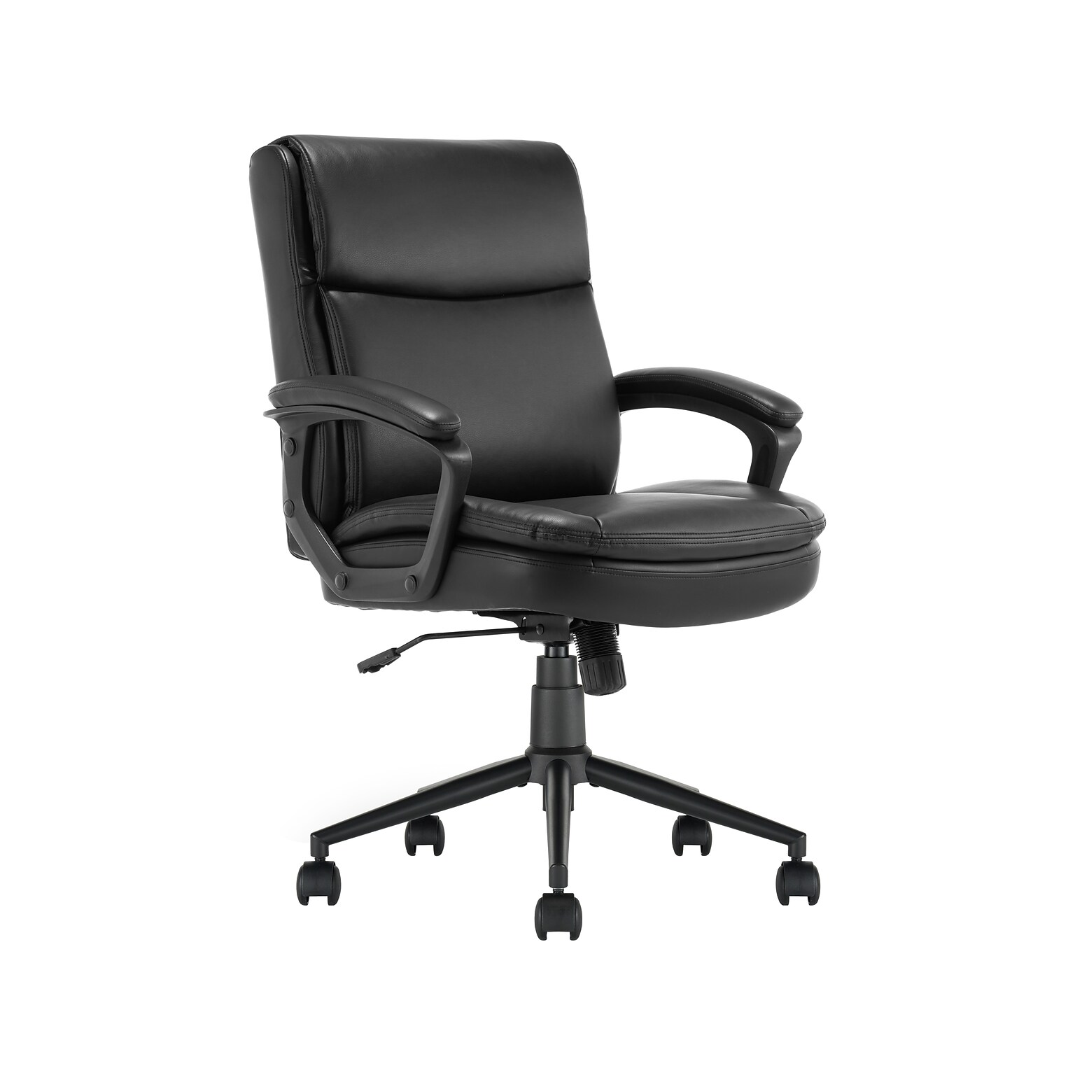 Click365 Transform 2.0 Ergonomic Bonded Leather Swivel Desk Chair, Black (CCHR10007B)
