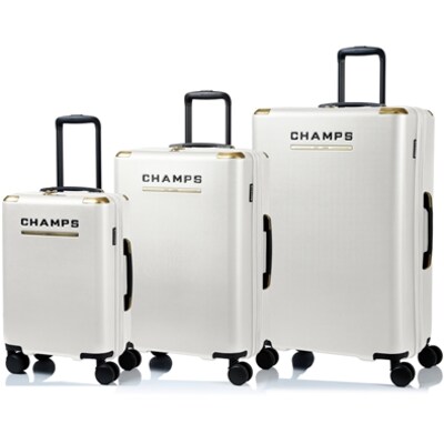 Champs Luxe II Hardside Luggage set, Ivory, Size:3 Pieces