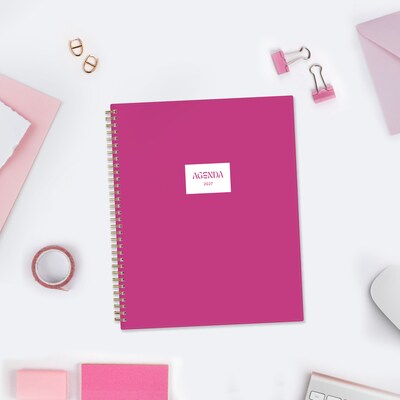 2027 Blue Sky 8.5" x 11" Weekly & Monthly Planner, Fuchsia (164284)