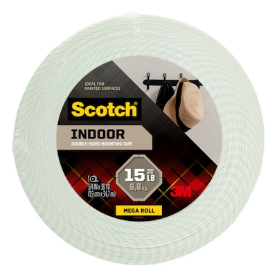 Scotch Mounting Tape 3/4 x 38 yds., White (110-MR)