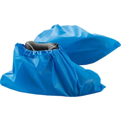 Global Industrial Water Resistant Disposable Shoe Covers, Size 12-15, Blue, 150 Pairs/Case (708199B)
