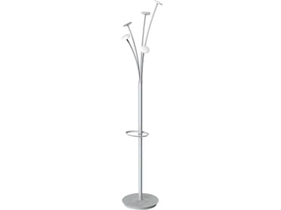 Alba Festival Coat Tree, Silver Gray/White, Steel/Plastic (PMFEST BC)