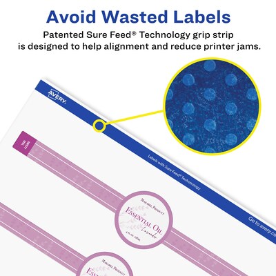 Avery Laser/Inkjet Multipurpose Labels, 8" x ", Glossy Clear, 30/Pack (94117)