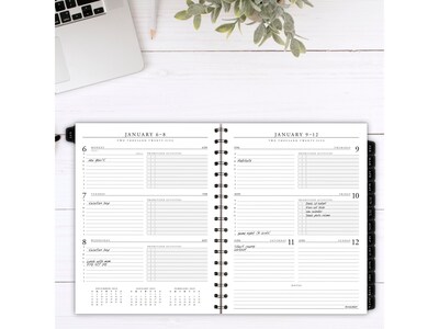 2025 AT-A-GLANCE Executive 8.75 x 6.5 Weekly & Monthly Appointment Book Refill, White/Black (70-90