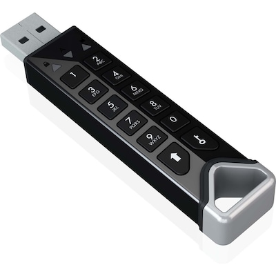 iStorage datAshur PRO2 16GB USB 3.2 Gen 1 Type-A Encrypted Flash Drive, Black (IS-FL-DP2-256-16)