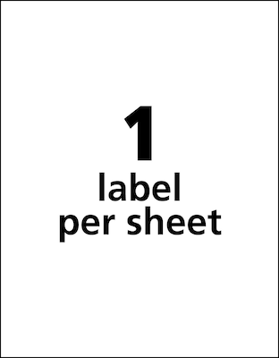 Avery Durable Laser Identification Labels, 8 1/2" x 11", White, 1 Label/Sheet, 50 Sheets/Pack (6575)