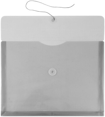 JAM Paper Premium Plastic Document File, Letter, Gray, 3/Pack (218B1SMX3)