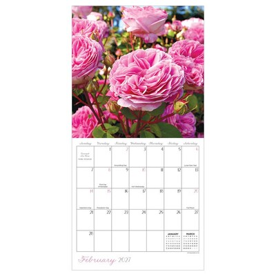 2027 TF Publishing Flowers 7" x 7" Monthly Wall Calendar, Multicolored (27-2014)