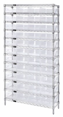 Quantum Storage Systems Metal Stand Alone Shelving System, 74 x 36 x 18 (WR12-108CL)