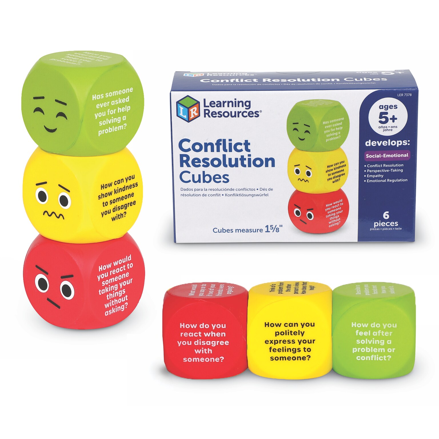 Learning Resources Conflict Resolution Cubes, Assorted Colors (LER7378)