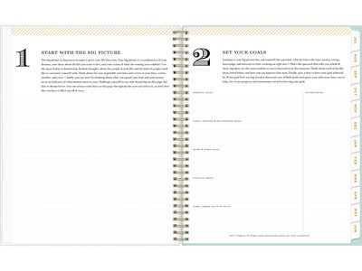2023-2024 Blue Sky Day Designer Secret Garden Mint 8.5" x 11" Academic Weekly & Monthly Planner (137896-A24)