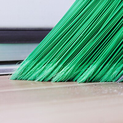 Libman Precision 11" Angle Broom with Dust Pan Set, 4 Sets/Carton (206)