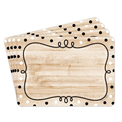 Creative Teaching Press Core Decor Loop-de-Dots on Wood Labels, 36/Pack, 6 Packs (CTP10943-6)