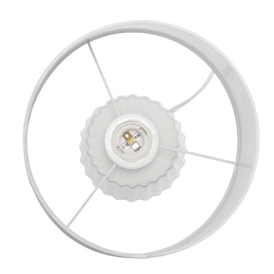 Simple Designs Off White Pleated Base Table Lamp (LT1119-OFF)
