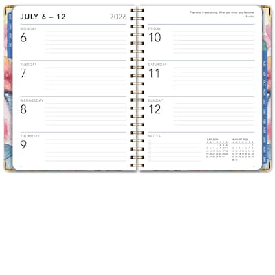 2026-2027 Excello Brands 8.5" x 11" Academic Weekly & Monthly Planner, Paperboard Cover, Watercolor Butterflies(NAY27-8511LP-33)