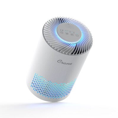 Crane True HEPA Tabletop Air Purifier, 150 sq. ft., White (EE-5061)