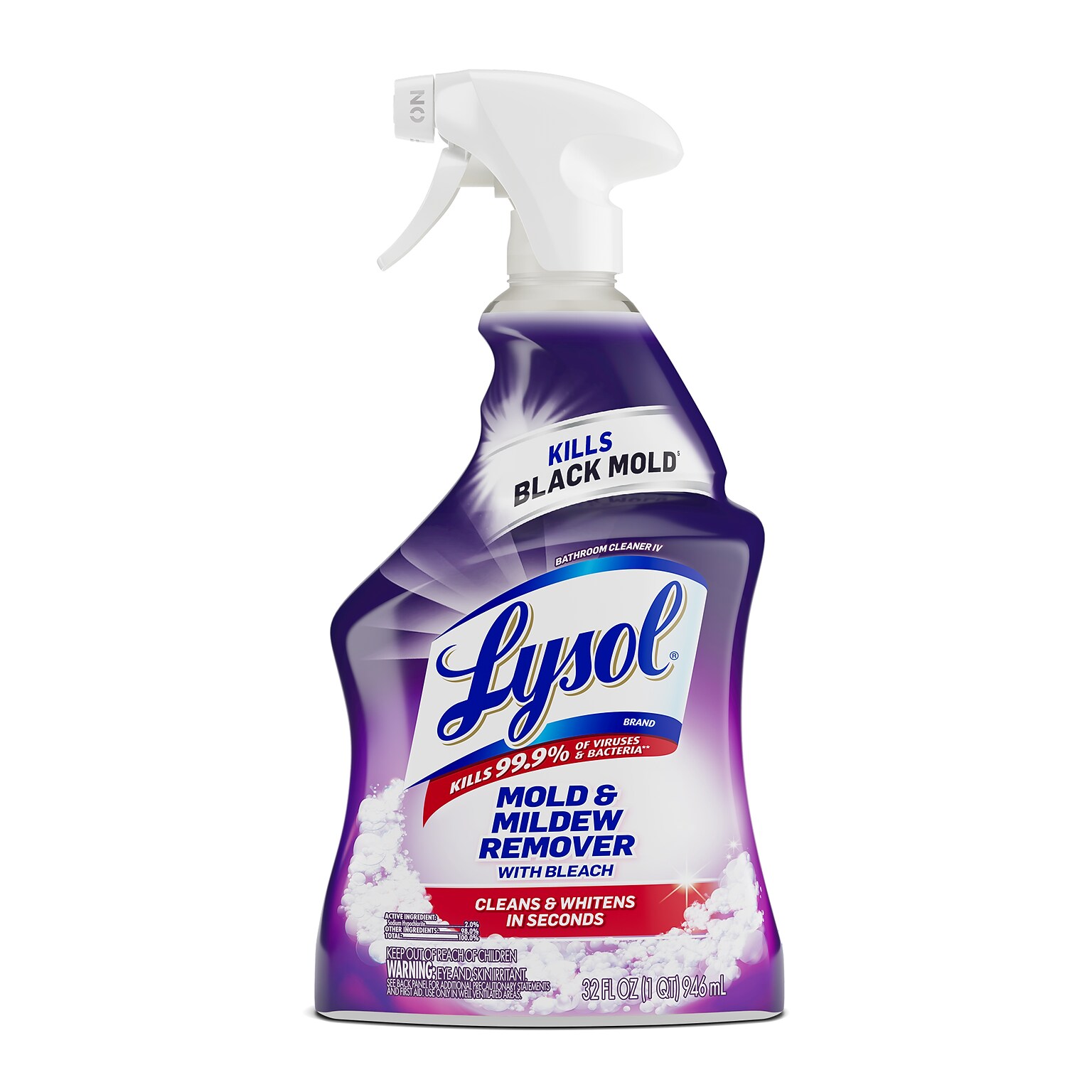 Lysol Mold & Mildew Remover, 1 Quart, Trigger Spray Bottle (1920078915)