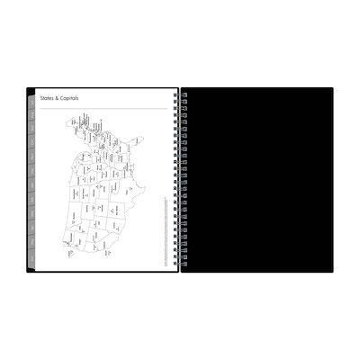 2025-2026 Blue Sky Enterprise 7" x 9" Academic Year Weekly & Monthly Planner, Plastic Cover, Black (131982-A26)