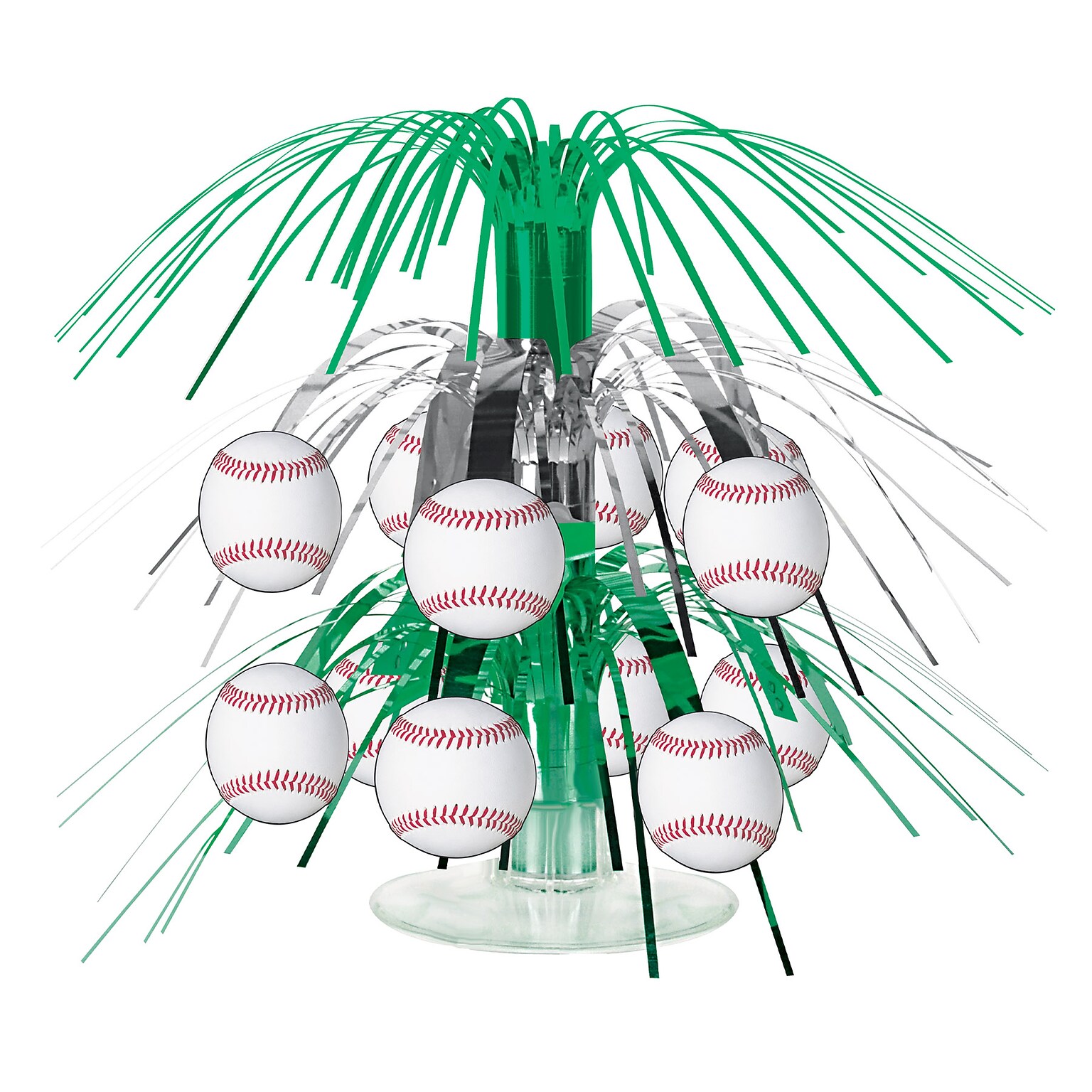 Beistle Baseball Mini Centerpiece, Green/White, 3/Pack (54099)