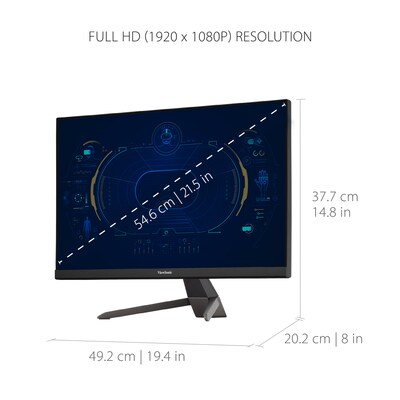 ViewSonic 22" 100 Hz LED Gaming Monitor, Black (VX2267-MHD)