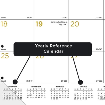 2026 Blueline Classic Gold 22" x 17" Monthly Desk Pad Calendar, Classic Gold (C199003)