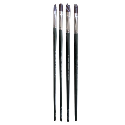 Silver Brush Synthetic Cat's Tongue, Assorted Brushes, 4/Pack (SLVRS2597)