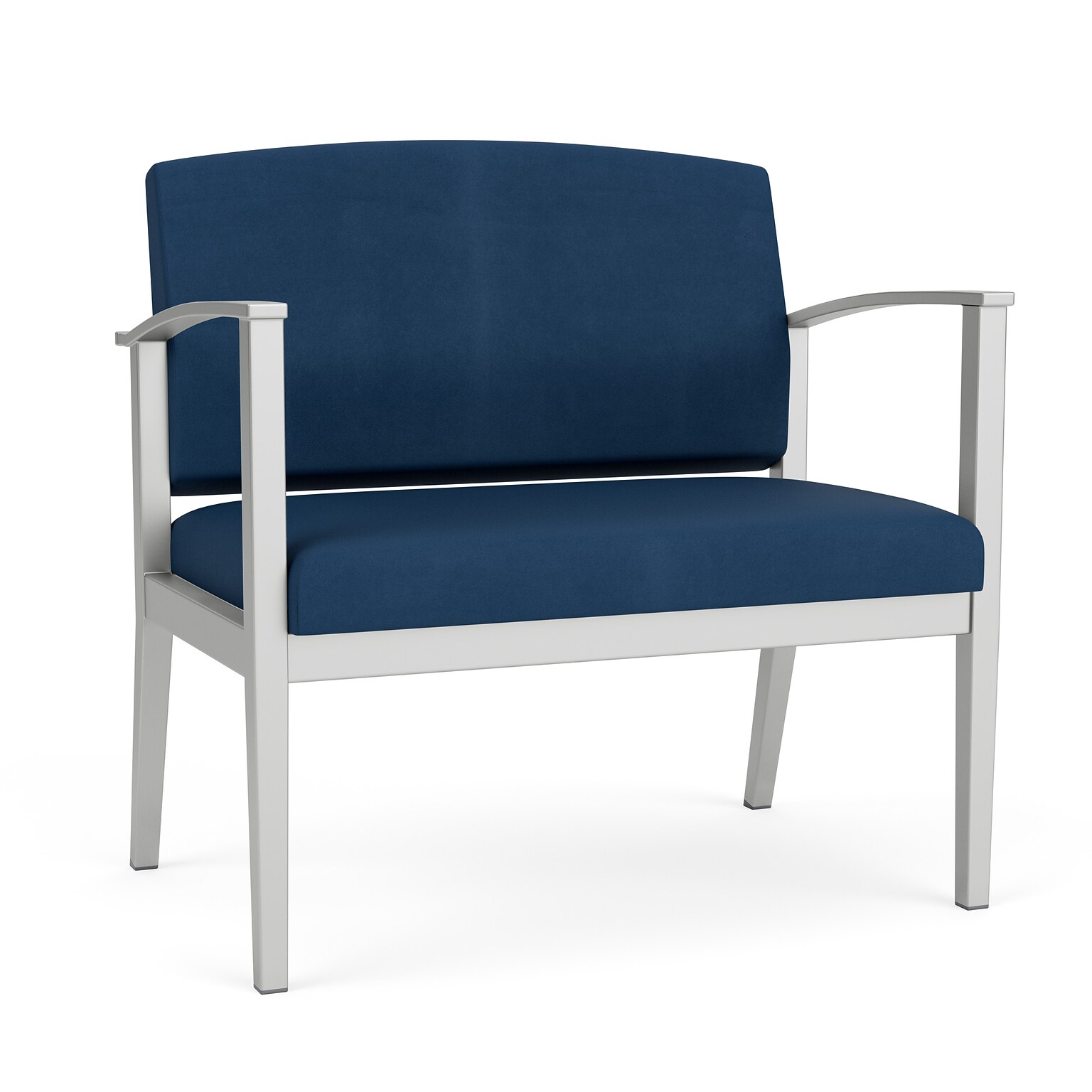 Lesro Amherst Steel Vinyl Bariatric Guest Chair, Patriot Plus Blue Ridge/Silver (AS1401.SSV-01PPBR)