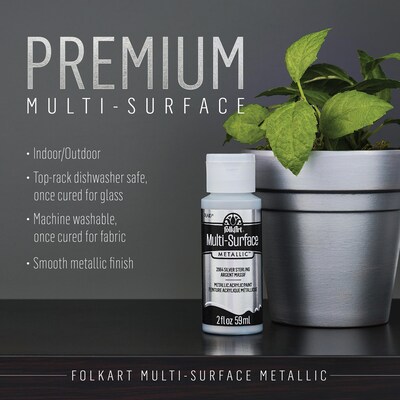 FolkArt Multi-Surface Acrylic Paint Set, 2oz., Glitterific Dazzle, 4/Pack, 2 Packs/Bundle (FLK7500-2)