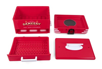 Nostalgia Game Day 4.5-Quart Hot Dog Steamer, Red (GDHDS206RDSL)
