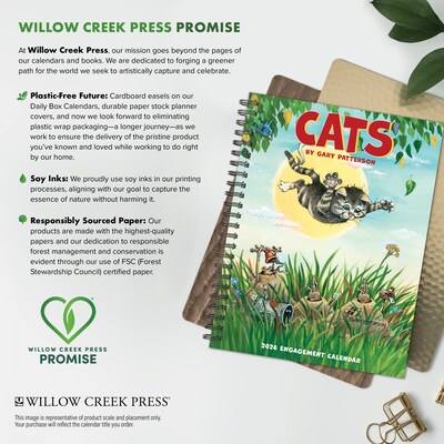 2026 Willow Creek Cats by Gary Patterson 6.5" x 8.5" Daily & Monthly Personal Organizer (54604)