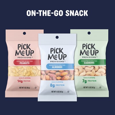 Pick Me Up Provisions™ Roasted & Salted Almonds, Cashews, and Peanuts Variety Pack, 48 Bags/Box (PM6