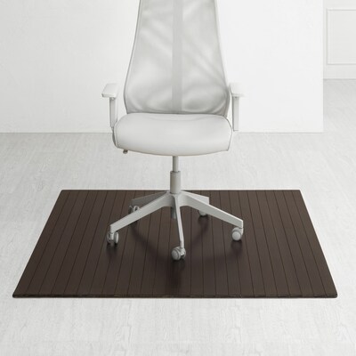 Anji Mountain Standard Bamboo Carpet & Hard Floor Chair Mat, 48 x 52, Java (AMB24081)