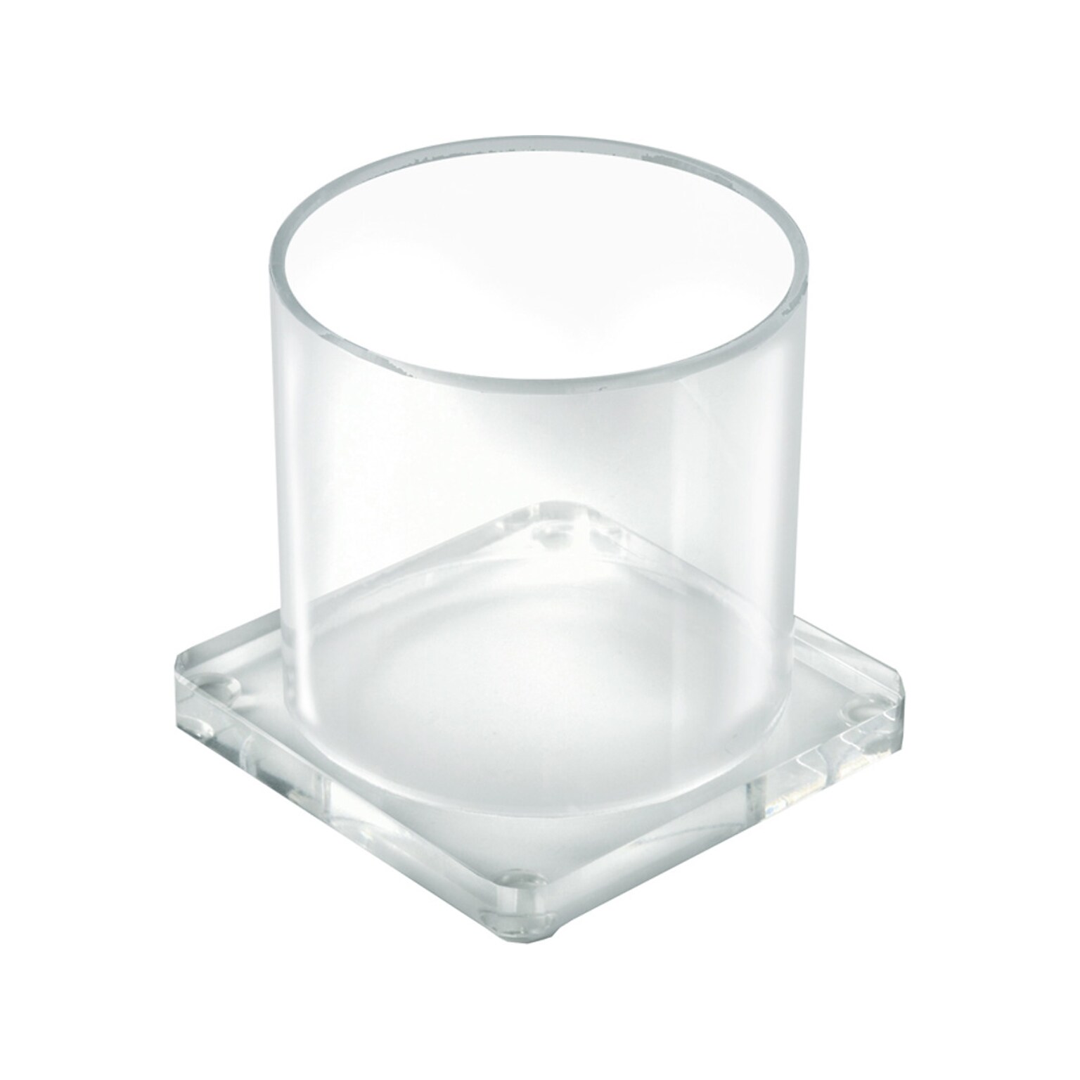 Azar Deluxe 4.38W Single-Cup Holder, Clear, Each (225578)